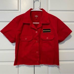 Red Dickies Crop Top